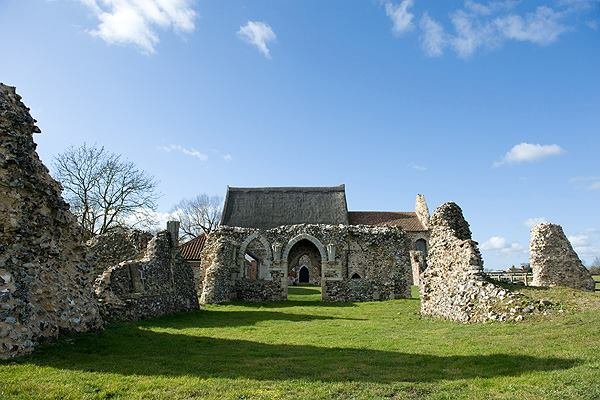 Langley Abbey ruins